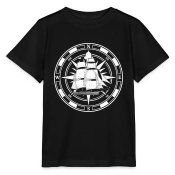 Kompass Segler Segeln Geschenk Himmelsrichtungen S - Stanley/Stella Kinder T-Shirt MINI CREATOR  - Schwarz - Vorne - Mikhail (115cm)