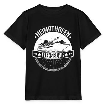 Heimathafen Flensburg Moin Flensburger Norddeutsch - Stanley/Stella Kinder T-Shirt MINI CREATOR  - Schwarz - Vorne - Mikhail (115cm)