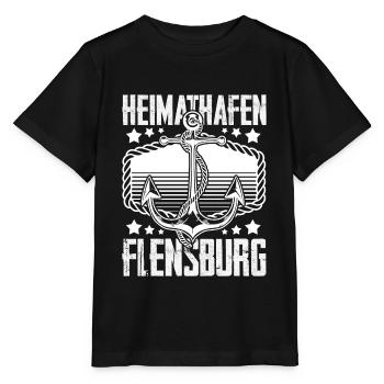 Heimathafen Flensburg Moin Flensburger Norddeutsch - Stanley/Stella Kinder T-Shirt MINI CREATOR  - Schwarz - Vorne - Mikhail (115cm)