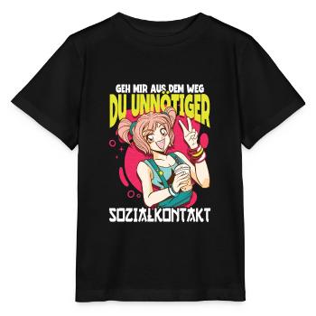 Anime Spruch Weeb Otaku - Stanley/Stella Kinder T-Shirt MINI CREATOR  - Schwarz - Vorne - Mikhail (115cm)