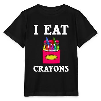Crayon Box Colored Pencil Wax Case Wax Crayon - Stanley/Stella MINI CREATOR Kids’ T-Shirt - black - Front - Mikhail (115cm)