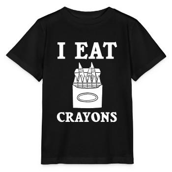 Crayon Box Colored Pencil Wax Case Wax Crayon - Stanley/Stella MINI CREATOR Kids’ T-Shirt - black - Front - Mikhail (115cm)
