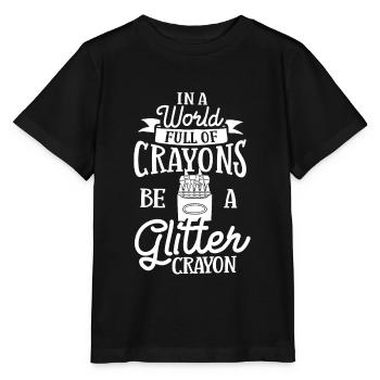 Crayon Box Colored Pencil Wax Case Wax Crayon - Stanley/Stella MINI CREATOR Kids’ T-Shirt - black - Front - Mikhail (115cm)