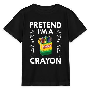 Crayon Box Colored Pencil Wax Case Wax Crayon - Stanley/Stella MINI CREATOR Kids’ T-Shirt - black - Front - Mikhail (115cm)