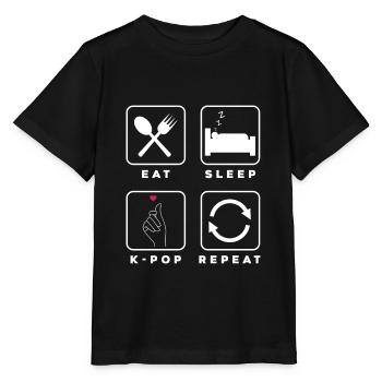 K-Pop K-Drama Korean Pop Music - Stanley/Stella MINI CREATOR Kids’ T-Shirt - black - Front - Mikhail (115cm)
