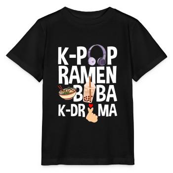 K-Pop K-Drama Korean Pop Music - Stanley/Stella MINI CREATOR Kids’ T-Shirt - black - Front - Mikhail (115cm)