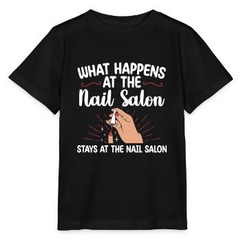 What Happens at the Salon Stays There Beauty - Stanley/Stella MINI CREATOR Kids’ T-Shirt - black - Front - Mikhail (115cm)