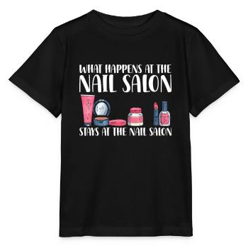 What Happens at the Salon Stays There Beauty - Stanley/Stella MINI CREATOR Kids’ T-Shirt - black - Front - Mikhail (115cm)