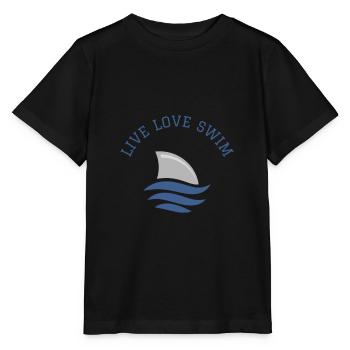 Natation Dire Drôle Live Love Nager - T-shirt bio MINI CREATOR Stanley/Stella Enfant - noir - Devant - Mikhail (115cm)