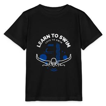 Swim instructor learn to swim and love to swim - Stanley/Stella MINI CREATOR Kids’ T-Shirt - black - Front - Mikhail (115cm)
