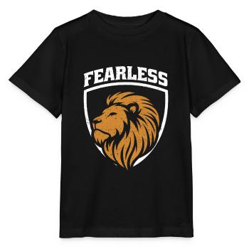 Furchtloser Löwe - Stanley/Stella Kinder T-Shirt MINI CREATOR  - Schwarz - Vorne - Mikhail (115cm)