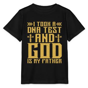 I Took A DNA Test And God Is My Father 17 - Stanley/Stella Kinder T-Shirt MINI CREATOR  - Schwarz - Vorne - Mikhail (115cm)