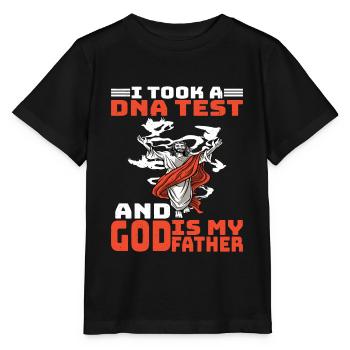 I Took A DNA Test And God Is My Father 18 - Stanley/Stella Kinder T-Shirt MINI CREATOR  - Schwarz - Vorne - Mikhail (115cm)
