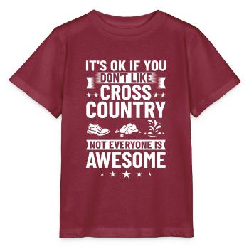 Cross Country Running Crosslauf Geländelauf Laufen - Stanley/Stella MINI CREATOR Kids’ T-Shirt - burgundy - Front - Kain (125cm)