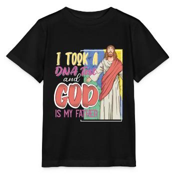 I Took A DNA Test And God Is My Father 21 - Stanley/Stella Kinder T-Shirt MINI CREATOR  - Schwarz - Vorne - Mikhail (115cm)
