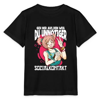 Anime Saying Weeb Otaku - Stanley/Stella MINI CREATOR Kids’ T-Shirt - black - Front - Mikhail (115cm)