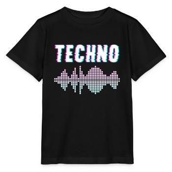 Musique techno - T-shirt bio MINI CREATOR Stanley/Stella Enfant - noir - Devant - Mikhail (115cm)