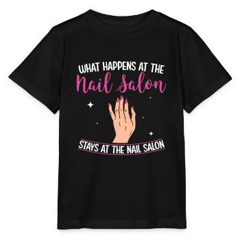 What Happens at the Salon Stays There Beauty - Stanley/Stella MINI CREATOR Kids’ T-Shirt - black - Front - Mikhail (115cm)