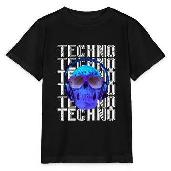 Musique techno - T-shirt bio MINI CREATOR Stanley/Stella Enfant - noir - Devant - Mikhail (115cm)