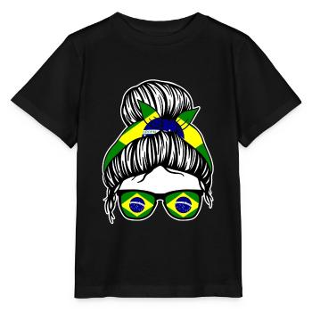 Brésil Brésilien Brésil - T-shirt bio MINI CREATOR Stanley/Stella Enfant - noir - Devant - Mikhail (115cm)
