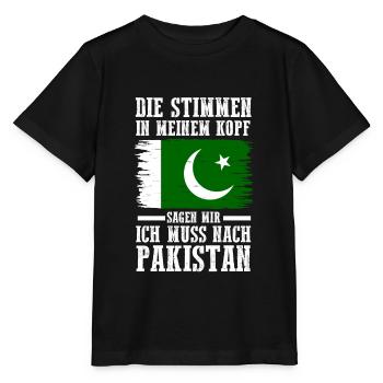 Pakistan Pakistaner Pakistanisches - Stanley/Stella Kinder T-Shirt MINI CREATOR  - Schwarz - Vorne - Mikhail (115cm)