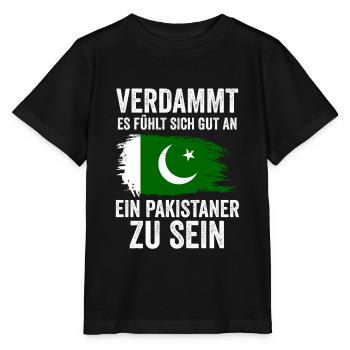 Pakistan Pakistaner Pakistanisches - Stanley/Stella Kinder T-Shirt MINI CREATOR  - Schwarz - Vorne - Mikhail (115cm)