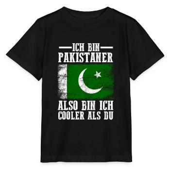 Pakistan Pakistaner Pakistanisches - Stanley/Stella Kinder T-Shirt MINI CREATOR  - Schwarz - Vorne - Mikhail (115cm)