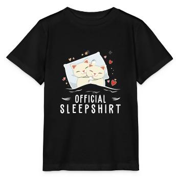 Offizieller Schlafanzug, Motiv: Katzen - Stanley/Stella Kinder T-Shirt MINI CREATOR  - Schwarz - Vorne - Mikhail (115cm)