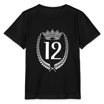12. Geburtstag Zahl Jubiläum 12 - Stanley/Stella Kinder T-Shirt MINI CREATOR  - Schwarz - Vorne - Mikhail (115cm)