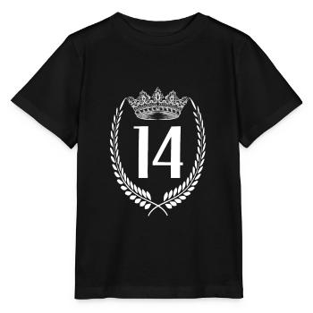 14. Geburtstag Zahl Jubiläum 14 - Stanley/Stella Kinder T-Shirt MINI CREATOR  - Schwarz - Vorne - Mikhail (115cm)