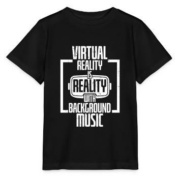 Reality Is Reality Background Music - Stanley/Stella MINI CREATOR Kids’ T-Shirt - black - Front - Mikhail (115cm)