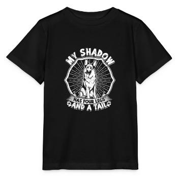 Mein Schatten hat vier Beine und einen Schwanz - deutsch - Stanley/Stella Kinder T-Shirt MINI CREATOR  - Schwarz - Vorne - Mikhail (115cm)