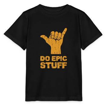 Do Epic Stuff - surfeur - T-shirt bio MINI CREATOR Stanley/Stella Enfant - noir - Devant - Mikhail (115cm)