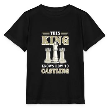 This King Knows How To Castling Chess Board Game - Stanley/Stella MINI CREATOR Kids’ T-Shirt - black - Front - Mikhail (115cm)
