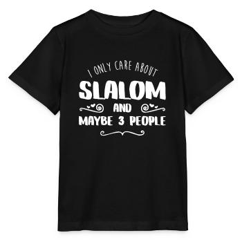 Je ne me soucie que du slalom DRÔLE T SHIRT - T-shirt bio MINI CREATOR Stanley/Stella Enfant - noir - Devant - Mikhail (115cm)