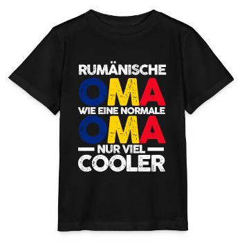 Rumänin Rumänische Oma Rumänien - Stanley/Stella Kinder T-Shirt MINI CREATOR  - Schwarz - Vorne - Mikhail (115cm)