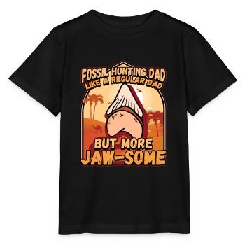 Fossil Tooth Collector Design for a Shark Fossil - Stanley/Stella Kinder T-Shirt MINI CREATOR  - Schwarz - Vorne - Mikhail (115cm)