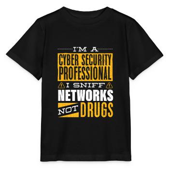 Expert en cybersécurité Expert Hacker Sniff - T-shirt bio MINI CREATOR Stanley/Stella Enfant - noir - Devant - Mikhail (115cm)