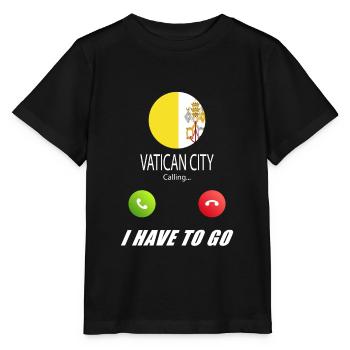 La Cité du Vatican appelle les drapeaux lusiger en disant - T-shirt bio MINI CREATOR Stanley/Stella Enfant - noir - Devant - Mikhail (115cm)