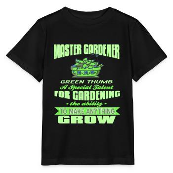 Green Thumb Un talent spécial pour le jardinage présent - T-shirt bio MINI CREATOR Stanley/Stella Enfant - noir - Devant - Mikhail (115cm)