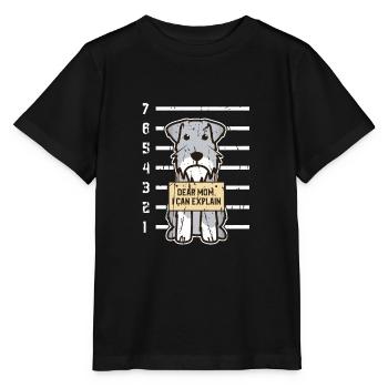 Liebe Mama kann ich erklären - Welpe - Stanley/Stella Kinder T-Shirt MINI CREATOR  - Schwarz - Vorne - Mikhail (115cm)