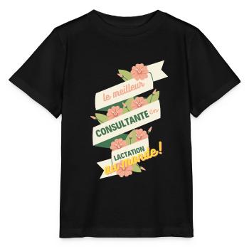 Lactation consultant breastfeeding support IBCLC - Stanley/Stella MINI CREATOR Kids’ T-Shirt - black - Front - Mikhail (115cm)