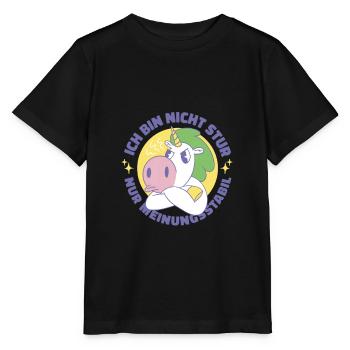 Ich Bin Nicht Stur Nur Meinungsstabil Ego - Stanley/Stella Kinder T-Shirt MINI CREATOR  - Schwarz - Vorne - Mikhail (115cm)
