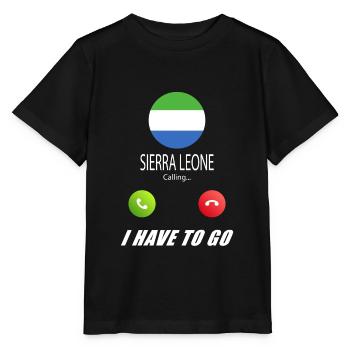 Sierra Leone ruft an Lusiger Flaggen Spruch - Stanley/Stella Kinder T-Shirt MINI CREATOR  - Schwarz - Vorne - Mikhail (115cm)