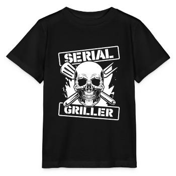 Grill grill maître BBQ - T-shirt bio MINI CREATOR Stanley/Stella Enfant - noir - Devant - Mikhail (115cm)