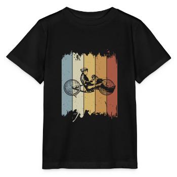 Vintage Handbike Handfahrrad - Stanley/Stella Kinder T-Shirt MINI CREATOR  - Schwarz - Vorne - Mikhail (115cm)