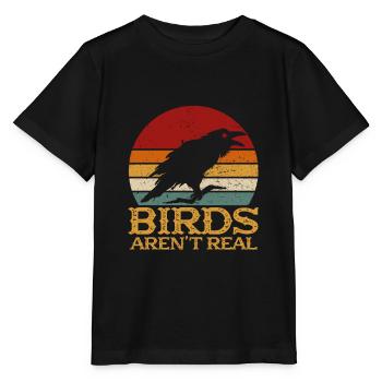Les oiseaux vintage ne sont pas de vrais espions espions - T-shirt bio MINI CREATOR Stanley/Stella Enfant - noir - Devant - Mikhail (115cm)