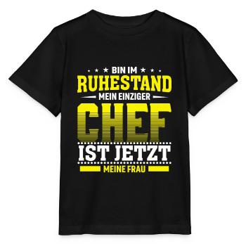 Pension Rente - Stanley/Stella Kinder T-Shirt MINI CREATOR  - Schwarz - Vorne - Mikhail (115cm)
