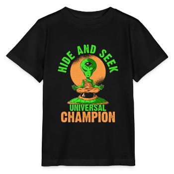 Hide and search Champ Funny - Stanley/Stella MINI CREATOR Kids’ T-Shirt - black - Front - Mikhail (115cm)