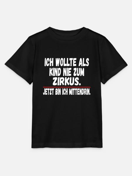 Ich wollte als Kind nie zum Zirkus Lustig - Stanley/Stella Kinder T-Shirt MINI CREATOR  - Schwarz